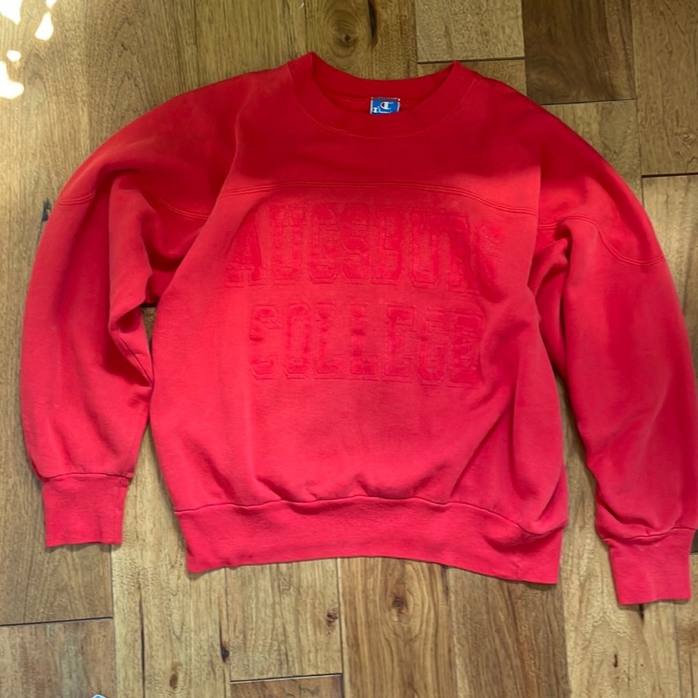 Champion Augsburg University College Womens or Mens crewneck sweatshirt Red